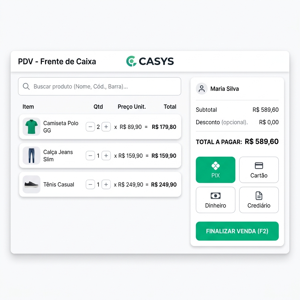 PDV CASYS - Frente de Caixa